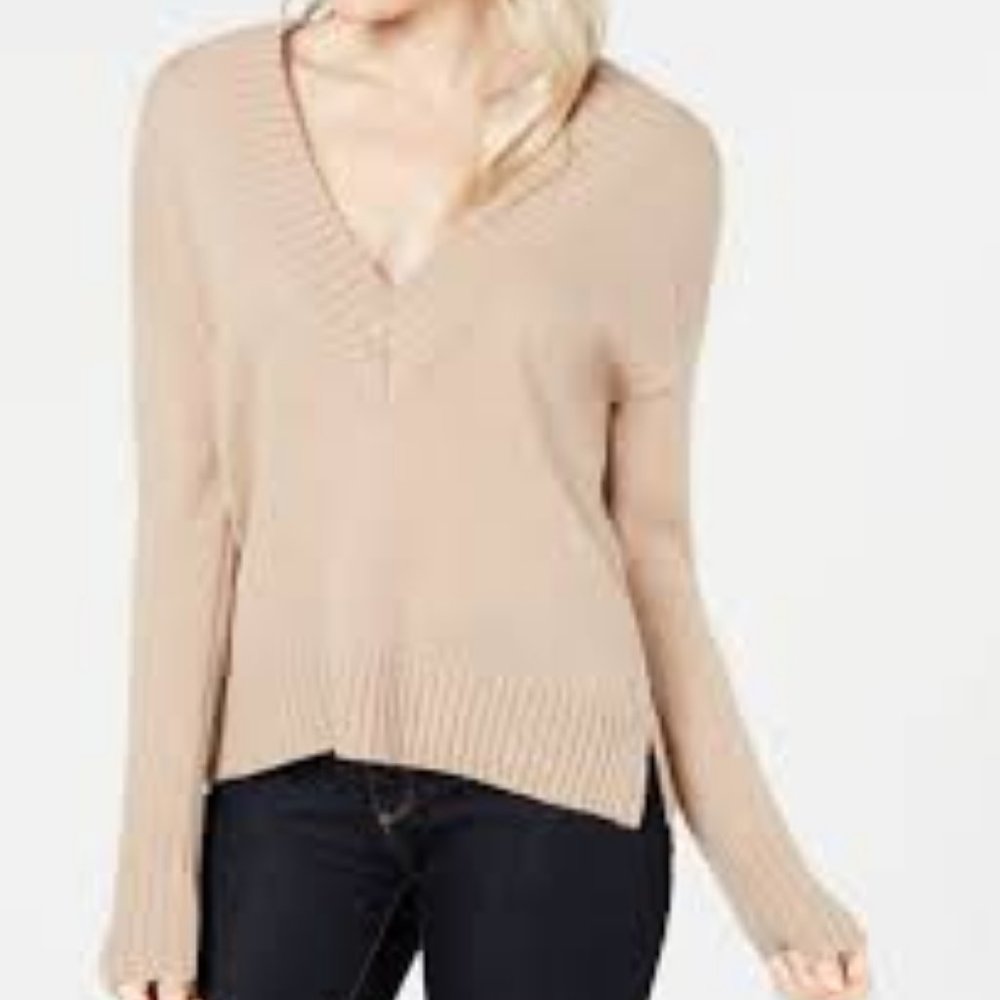BAR III V-Neck Ribbed Pullover Sweater